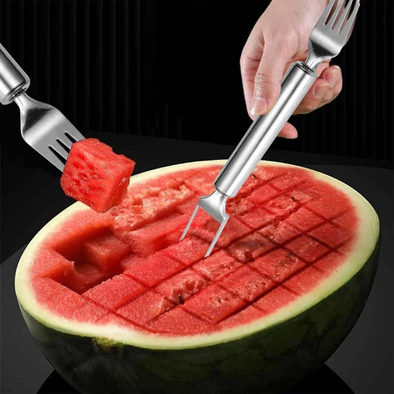 Watermelon Slicer Cutter - Multifunctionele Draagbare 2In1 Watermeloen Snijmachine Vork