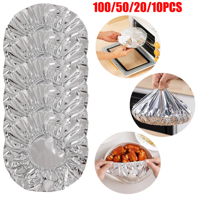 Kitchen Gadgets Under 100 - 100/10 Stuks Herbruikbare Aluminiumfolie Kom Cover