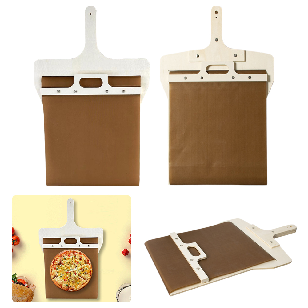 Kitchen Gadgets Under 100 - Glijdende pizzaschil Pizzaschuifspatel Multifunctionele houten pizzaschilschep