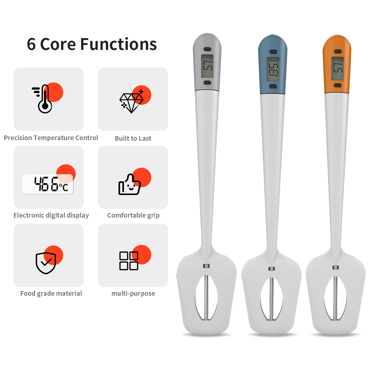 Kitchen Gadgets Under 100 - Digitale snoepspatel met thermometer Zoetwaren/suiker/snoepthermometer Vleescake