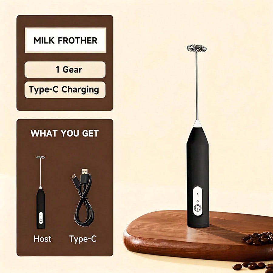 Kitchen Gadgets Best - 1-pack draagbare elektrische mixer, eierklopper, melkopschuimer,