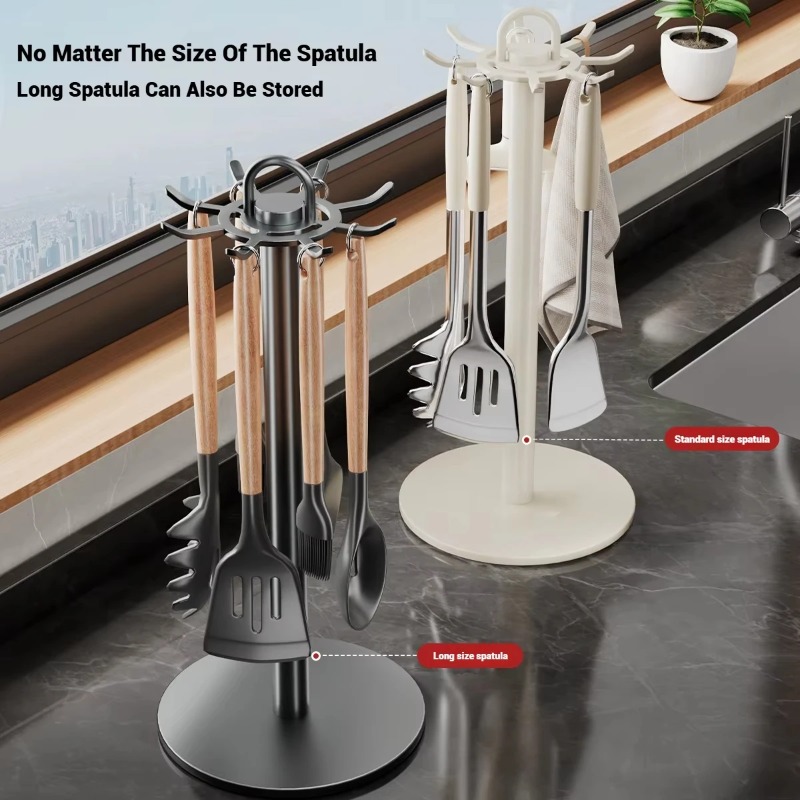 Kitchen Gadgets Under 100 - 360 ° Draaibaar keukengerei- en spatelrek