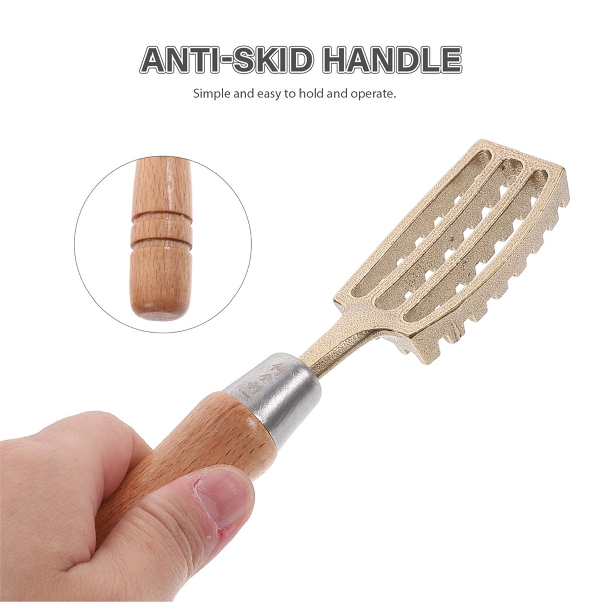Kitchen Gadgets Save Time - Tijdbesparende verwijderaar Houten handvat Roestvrijstalen mes