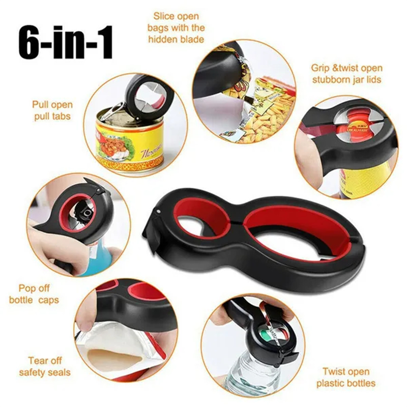 6-in-1 flesopener Multifunctio - Kitchen Gadgets Jar Openers recensie en prijs