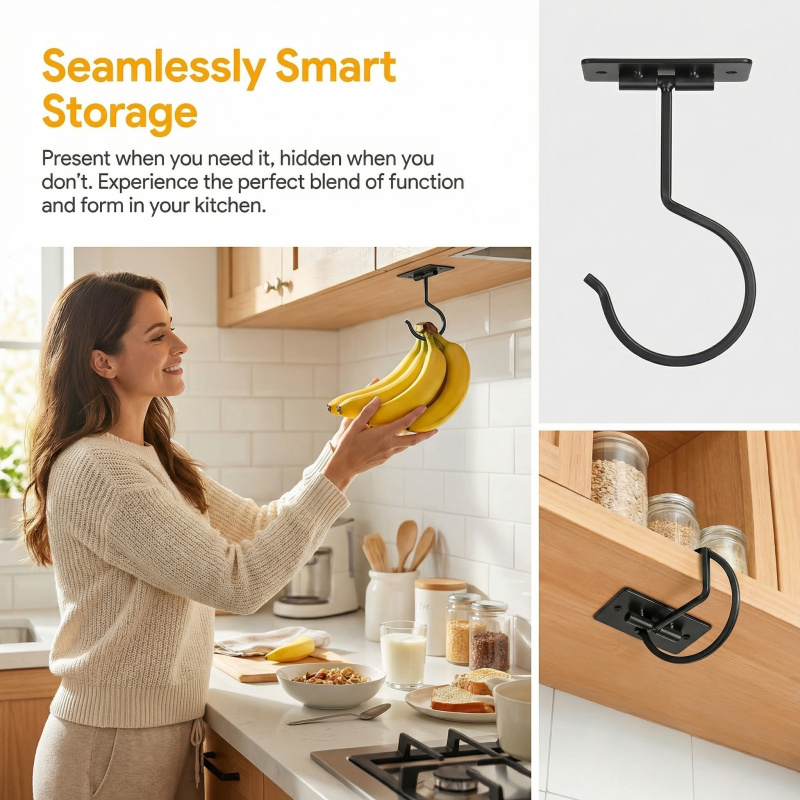Zwart metalen zelfklevende ban - Kitchen Gadgets Organizer recensie en prijs